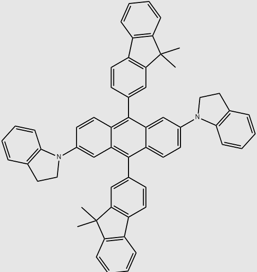 1,1'-(9,10-bis(9,9-dimetyl-9H-fluoren-2-yl)antracen-2,6-diyl)diindolin CAS: 1803259-93-9