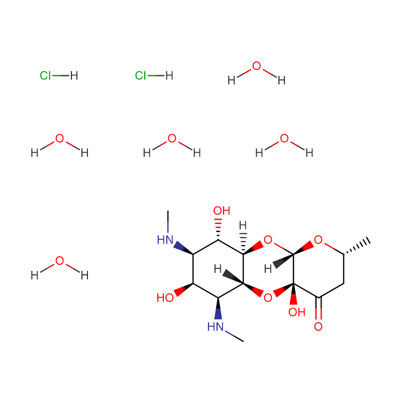 Spectinomycin dihydrochloride pentahydrate CAS: 22189-32-8 Polvere cristalina bianca