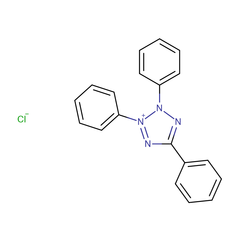 2,3,5-Triphenyl-2H-tetrazolium kolorayidi Cas: 298-96-4 98% Wopanda-woyera / wotuwa wachikasu wa crystalline ufa