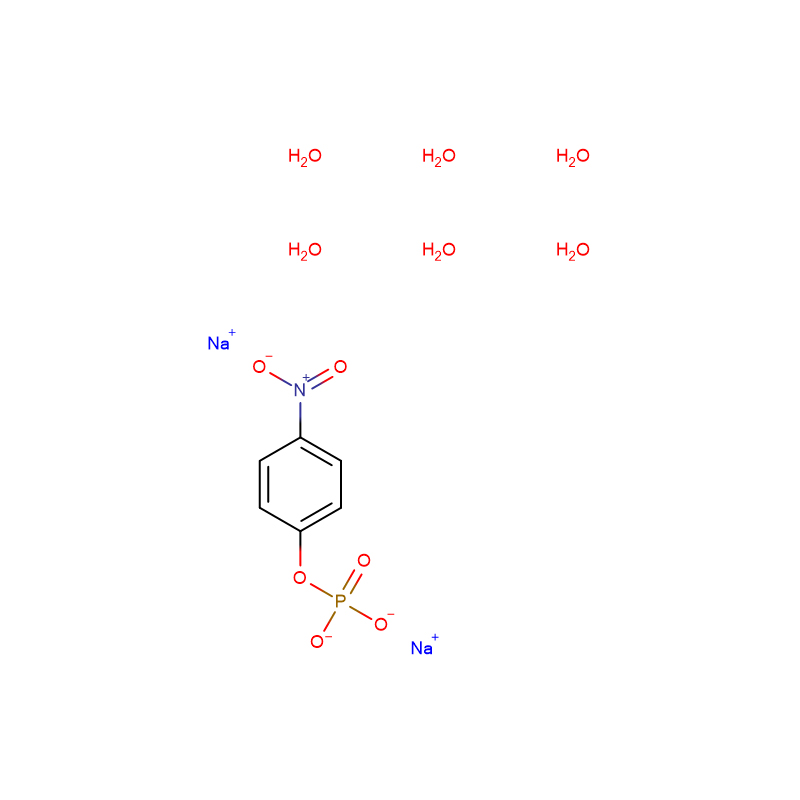 4-Nitrophenyl phosphate disodium iyọ 6-hydrate CAS: 333338-18-4 funfun si pale ofeefee lulú