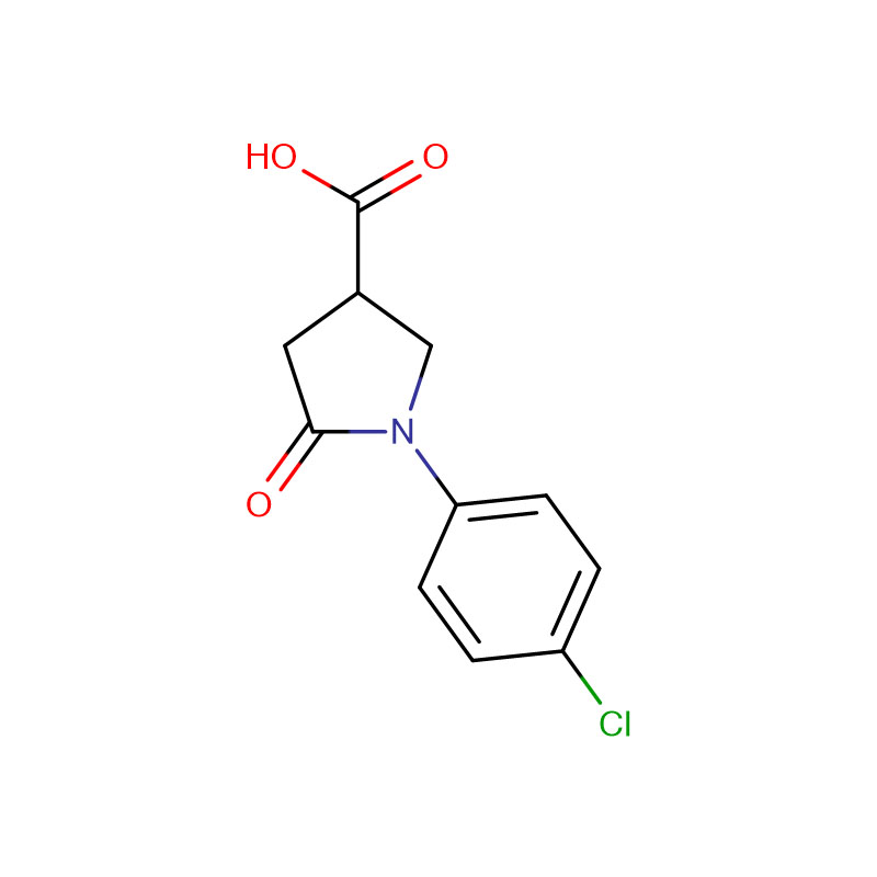 1-(4-ქლორო-ფენილ)-5-ოქსო-პიროლიდინ-3-კარბოქსილის მჟავა Cas: 39629-87-3