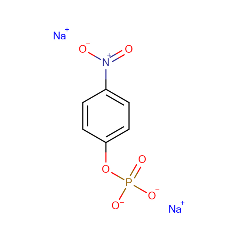 Гексагідрат двухнатрыевай солі 4-нітрафенілфасфату CAS: 4264-83-9 Крышталічны парашок ад белага да светла-жоўтага колеру