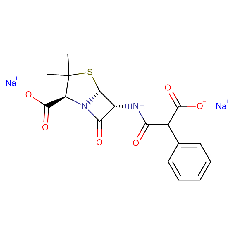 Carbenicillin disodium salt CAS:4800-94-6 Serbuk putih hingga putih pudar