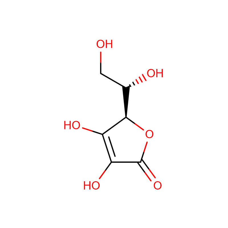 L-askorbinsyre Cas: 50-81-7 Hvitt pulver 99 %