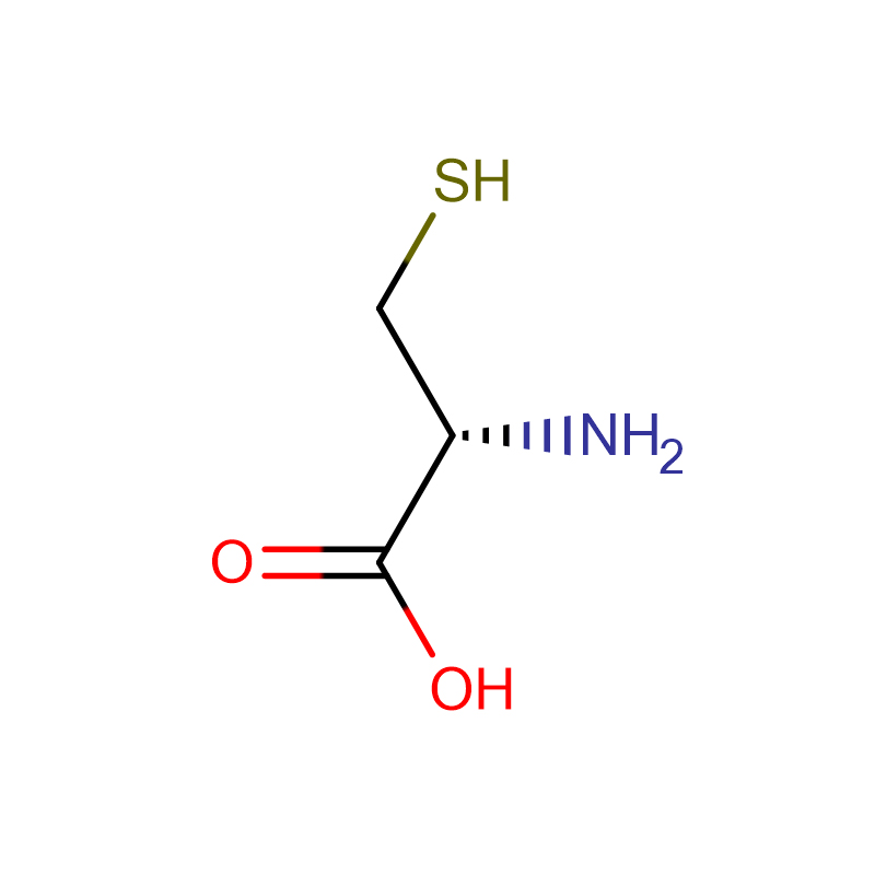 L-cysteín CAS:52-90-4 98-101% Biely kryštalický prášok