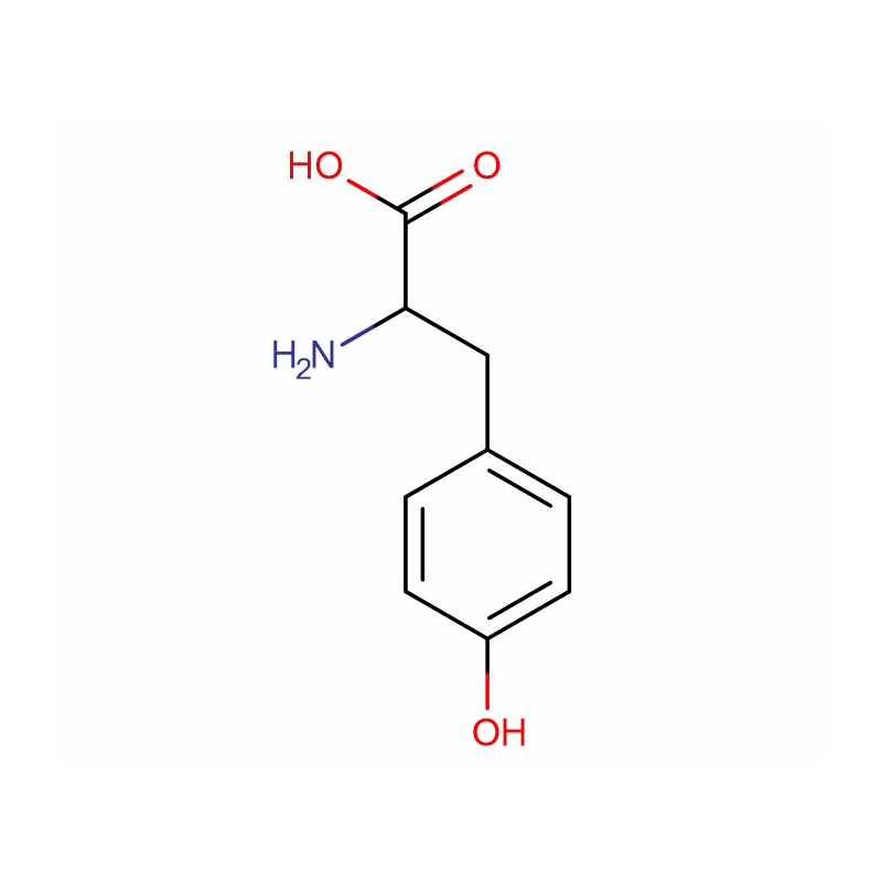 2-آمینو-3-(4-هیدروکسی فنیل)پروپانوئیک اسید Cas: 556-03-6 99% کریستالی