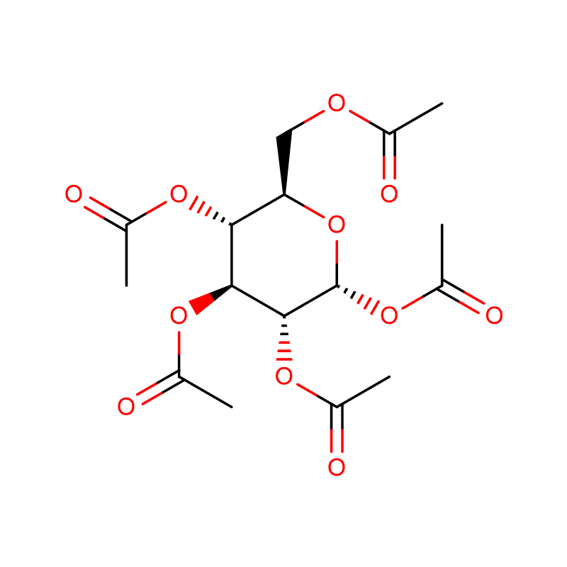 Glukose-pentaacetat Cas: 604-68-2 hvitt pulver 99 % pentaacetat Pentaacetyl-alfa-D-glukose