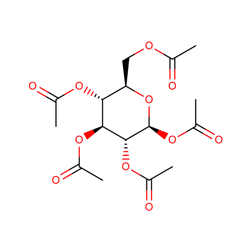 beta-d-glukos pentaacetat Cas:604-69-3 vitt till benvitt pulver 95 %