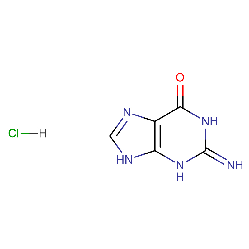 Guanine hydrochloride Cas: 635-39-2 Bubuk kristalin bodas nepi ka konéng 99%
