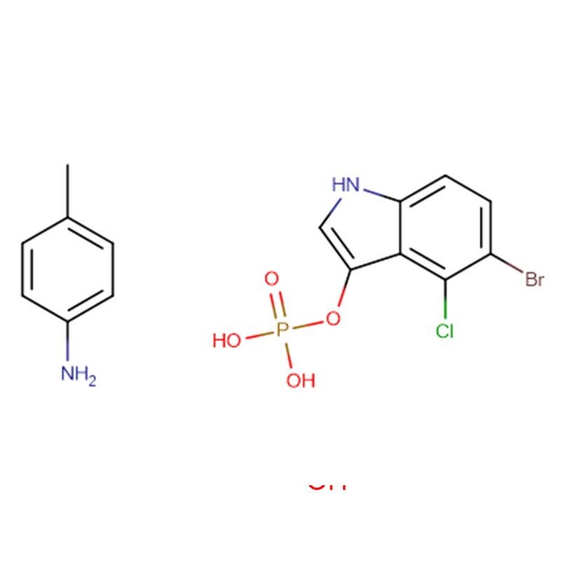BCIP-Toluidine) 5-Bromo-4-chloro-3-indolylphosphate-p-toluidine halen CAS: 6578-06-9 Powdr gwyn / brown golau
