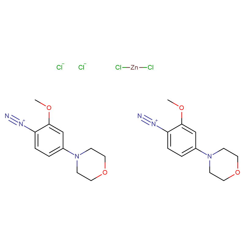 Muối kép kẽm clorua 2-Methoxy-4-morpholinobenzenediazonium clorua(2:1) Cas:67801-08-5 Benzenediazonium, 2-methoxy-4-(4-morpholinyl)