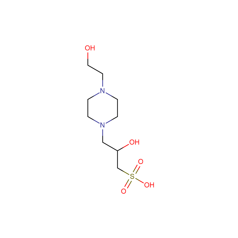 HEPPSO Cas: 68399-78-0 4 -(2 -Hydroxyethyl) piperazine -1 - (asid 2-hydroxypropanesulfonig) 99% powdr gwyn
