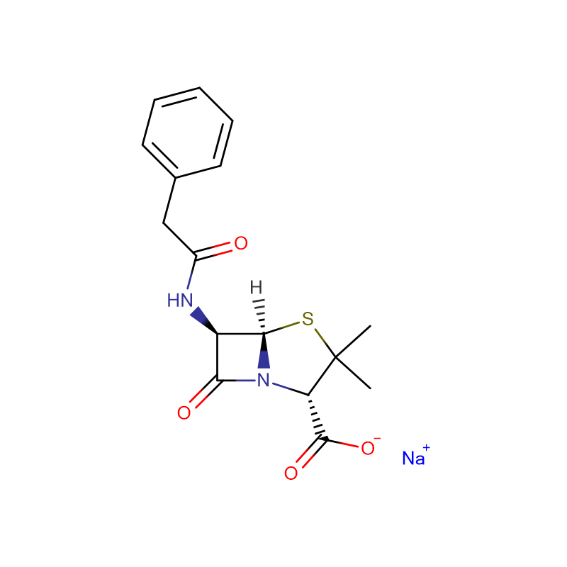 Penisillien G natrium sout (Benzielpenisillien natrium sout) Cas: 69-57-8