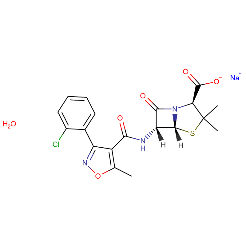 Cloxacillin soda iyọ monohydrate Cas: 7081-44-9