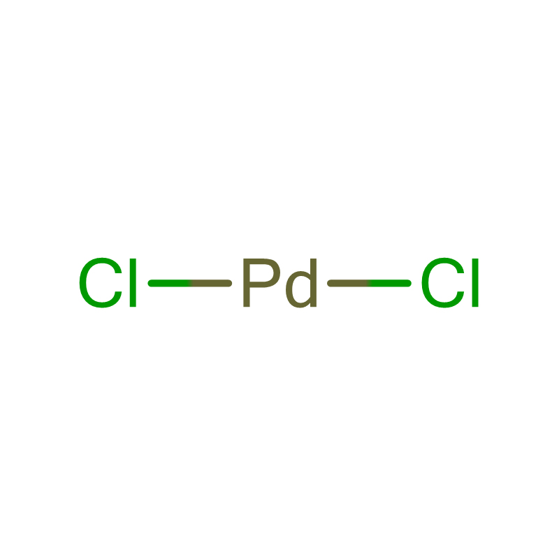 Palladium (II) clorid Cas:7647-10-1 powdr brown tywyll