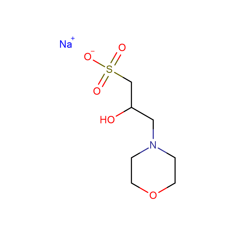 3-Morfolino-2-hidroksipropaansulfonsuur natriumsout Cas: 79803-73-9 Wit kristallyne poeier 99%