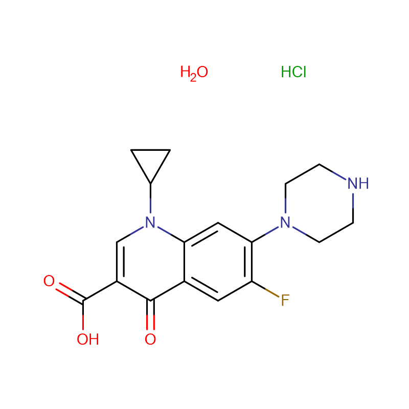 सिप्रोफ्लोक्सासिन हाइड्रोक्लोराइड कैस: 86393-32-0