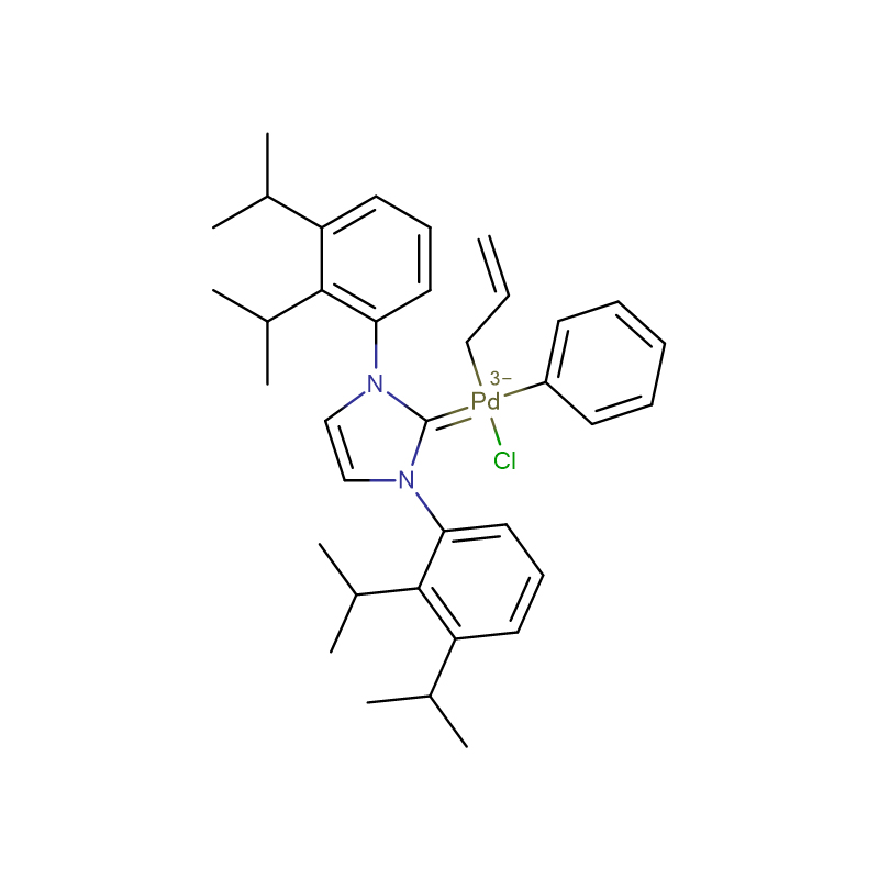 Palladium,[1,3-bis[2,6-bis(1-metieletiel)feniel]-1,3-dihidro-2H-imidasool-2-ielideen]chloor[(1,2,3-h)-(2E) )-3-feniel-2-propeen-1-yl]-,stereoisomeer Cas:884879-23-6