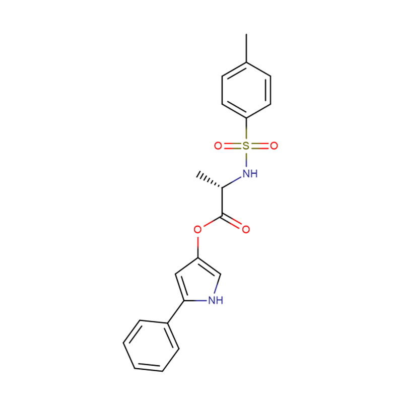 3-(N-tosyl-L-alaninylazy) -5-phenylpyrrole CAS:99740-00-8 Muchena kusvika tsvuku hupfu