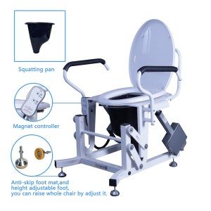 Elektryczne krzesło podnoszące toaletę z łazienką