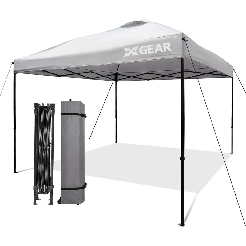 XGEAR Pop Up Canopy Tent 10′x10′, Easy Set Up and Storage, including Wheeled Carry Bag Featured Image