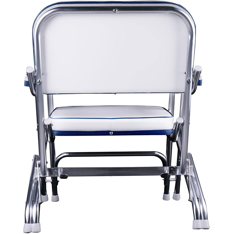 Portable Folding Deck Chair with Aluminum Frame and Armrests