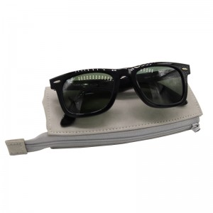 XHP-053 pagal užsakymą pagamintos PU odos rankų darbo minkštas moteriškas akinių dėklas, saulės akinių rankovė