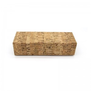 W07 Funda d'ulleres plegable rectangular de gra de fusta personalitzada i respectuosa amb el medi ambient