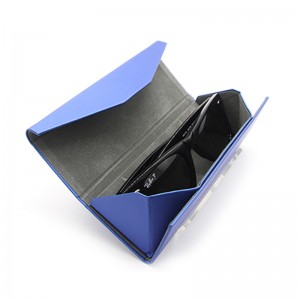 W52 Unisex Faux Leather Foldaway Slim Eyewear Case