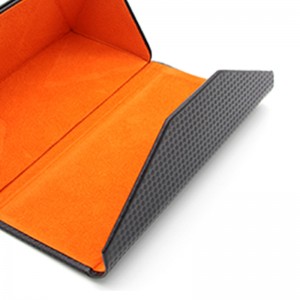 W53 Folding Triangle Magnetic Hard Case Box kanggo Sunglasses kanggo desain branding