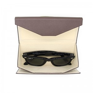 W53I Кожена кутия за слънчеви очила PU опаковка Преносим тънък калъф за слънчеви очила