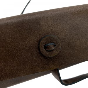 China factory belt leather eyeglasses case pu fold eyewear case