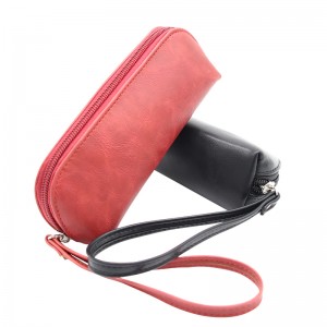 XHP-060 malambot na PU leather na Salamin sa Sleeve Case zip Spectacle Pouch Eyeglass Pouch bag