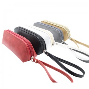 XHP-060 leathar bog PU Glasses Cùis muinchill zip Pouch Spectacle Pouch Eyeglass Pouch Pouch