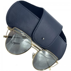 XHP-063 Custodia per occhiali di sole in pelle persunalizata Custodia per occhiali morbidi