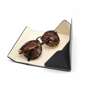 XHSG-015 Trikotna zložljiva torbica za očala Torbica za sončna očala Dobavitelj optičnih torbic