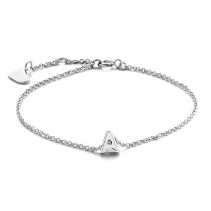 Chinese wholesale Crystal Bracelet Cross - Julie Céleste 925 sterling silver initial letter bracelet – XH&SILVER