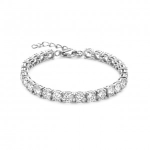 Mila Eva 925 sterling silver bracelet with zirconia