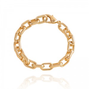 Loop Cuban Chain 18K Yellow Gold Bracelet