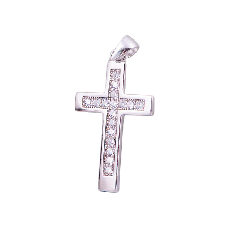 X&H SILVER sterling silver 925 with rhodium plating cross pendant Featured Image
