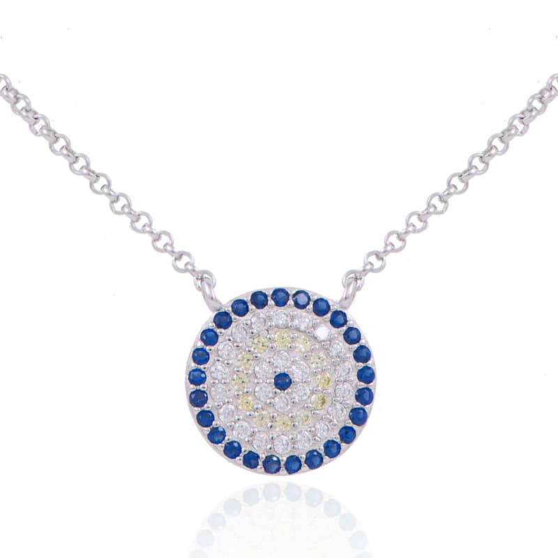 Custom Fashion 925 Sterling Silver Devil’s Eye Necklace Jewelry
