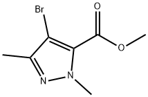 Aigéad 1H-Pirazole-5-carbocsaileacha, 4-bróma-1,3-démheitil-, eistear meitile