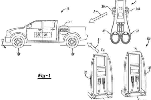 GM prašo patento dėl dviejų įkrovimo angų: palaiko įkrovimą ir iškrovimą tuo pačiu metu