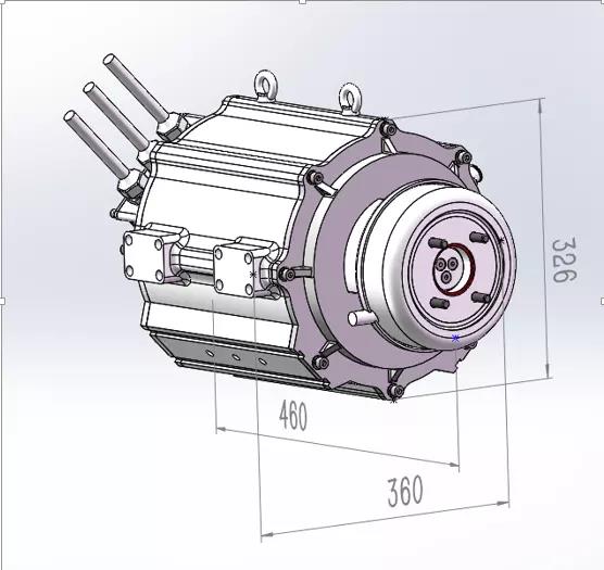 Motor PMSM de 35kW para vehículos eléctricos