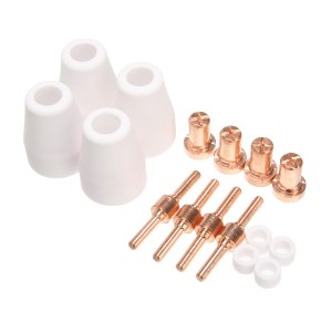 Plasma Cutter Tip Elektroda & Nozel Kit Aksesoris Habis Pakai untuk PT31 CUT 30 40 50 Plasma Cutter Alat Las