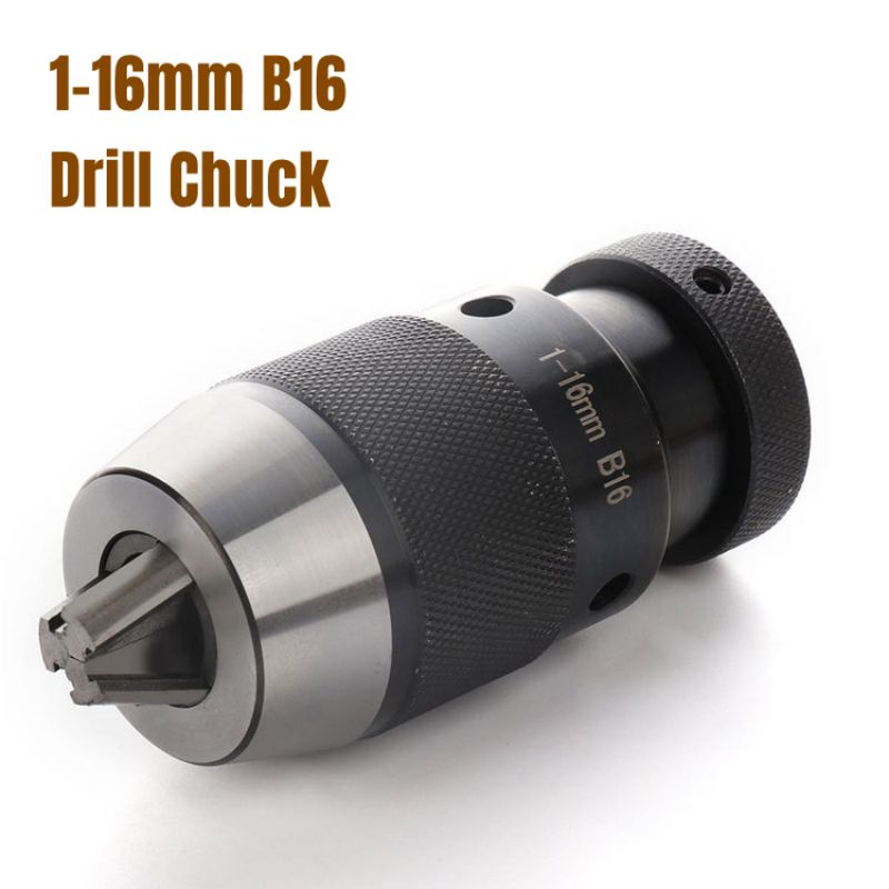 1-13mm 1-16mm 3-16mm B16 Tanpa Kunci Bor Chuck Kanggo Drill Press