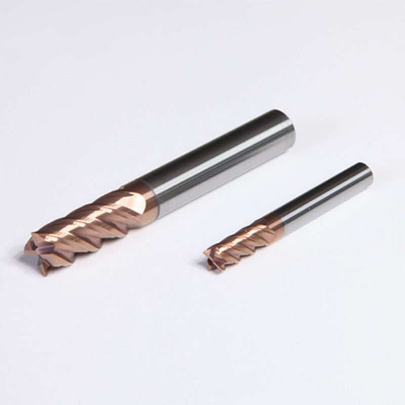 Carbide HRC55 4 Flutes Milling Cutter ឧបករណ៍ CNC End Mil