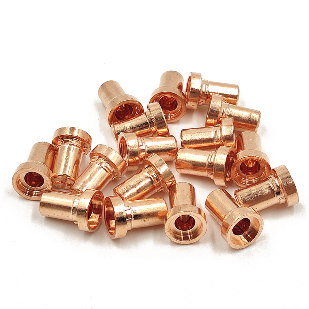 Bahan Habis Pakai Red Copper Extended Long Tip Electrodes dan Long Nozel Untuk PT31 LG40 40A Air Plasma Cutter
