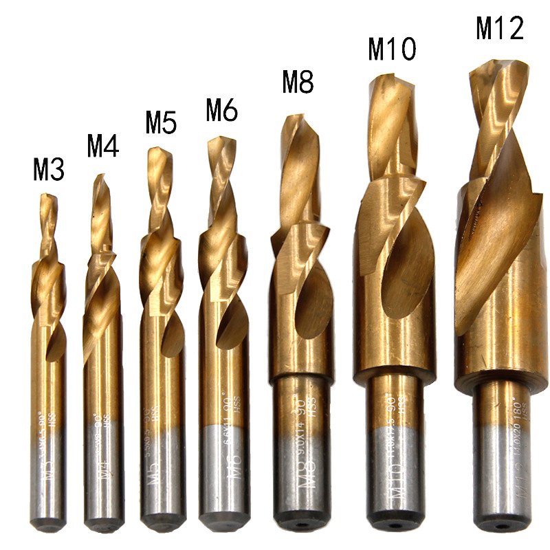 Machine Tool Spiral Bug-os nga Ground Drills Flute Step Drill Bits Para sa Metal Drilling