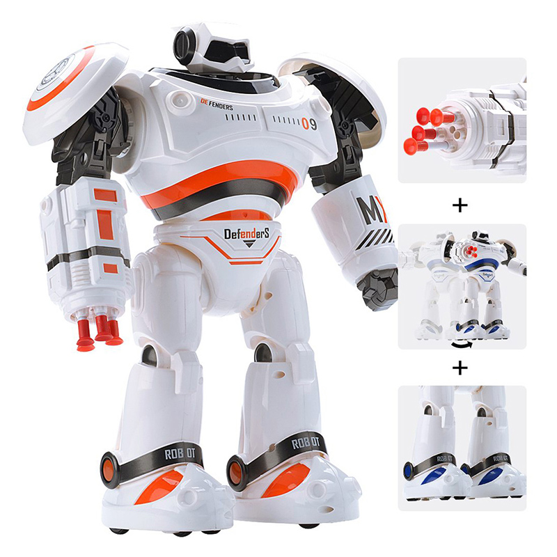 Մեծածախ ինֆրակարմիր Soft Bullet Shooting Combat Dancing Walking Remote Control Robot for Kid Toys